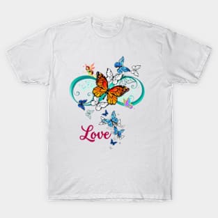 Infinite Love Butterfly Valentine's Day T-Shirt